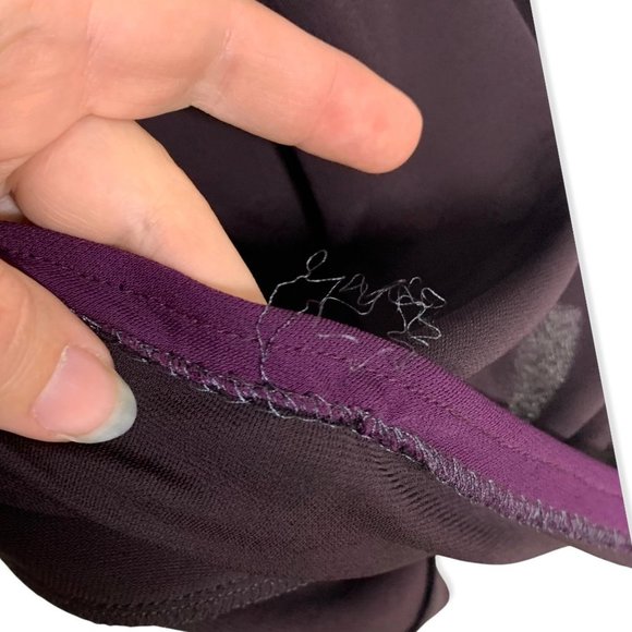 Lida Baday Purple Mock Neck Long Sleeve Dress Large - Picture 16 of 16